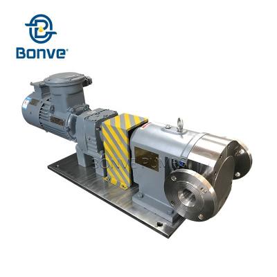 China Biofuel Industry SS304 316 Rotary Lobe 316L Pumps High Viscosity Medium Transfer Pump For Food Paper Industry Chocolate Jam PAM Surface Sizing for sale