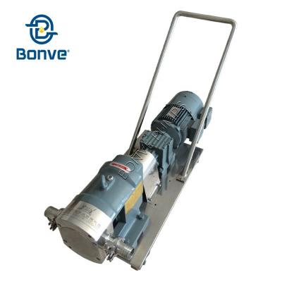 China Biofuel Industry High Solid SS316L Strong Corrosion Transferred Pumps Movable Rotary Lobe Pumps For Shampoo Skin Cream Daily Chemical Detergent for sale