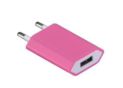 China Colorful 5V 1000mA  Flat USB Wall Charger AC Switching Adapter for sale