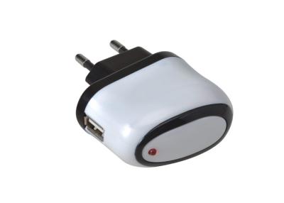 China Black and White Circle Single USB Wall Charging With EU Plug for sale