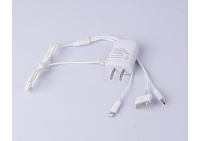 China 3 in1 Portable Cell Phone Charger Us plug I5 I4 Micro V8 Data Cable for sale