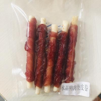 China Viable Wholesale Dog Molar Stick Deodorizing and Anti-biting Large Dog Gum Cleaning Duck Meat Stick for sale