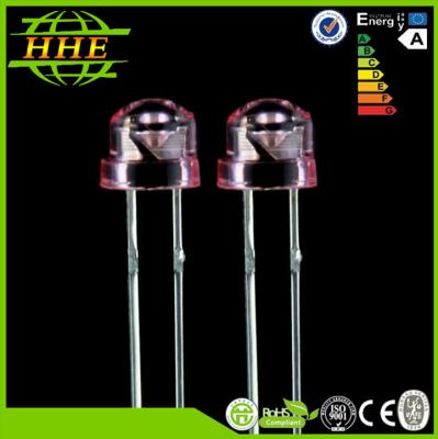 China Super Bright LEDs 8mm 20 LM - 30LM , Straw Hat Red LED Diode 150mA 620nm - 625nm for sale