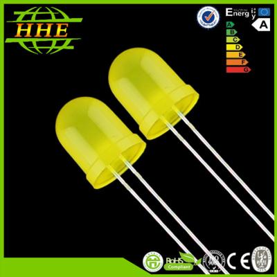 China Yellow 10mm LED Diode / LED Light Emitting Diode 10mm , CE & RoHs for sale