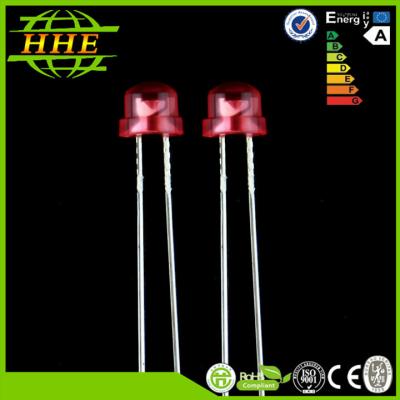 China Single Color Straw Hat High Brightness 5mm LED Diode Red 620nm - 625nm for sale