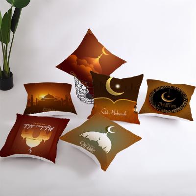 China Border living room anti-static gold sofa cover cushion office pillow case Ramadan decorative pillowcase for sale