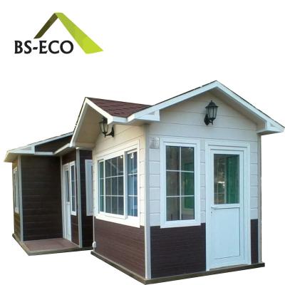 China New design family house elegant prefab steel structure private gatehouse/guard house/store/kiosk/cabin/ticket office with good insulation effect for sale