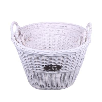 China Wholesale High Quality And Good Wicker Basket Laundry Factory Price Storage Basket Home Hand - Woven Willow Basket for sale