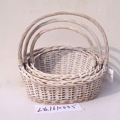 China Small Wicker Basket Gifts Wicker Basket Willow Basket Empty Handmade Viable Wicker Baskets Wholesaler for sale