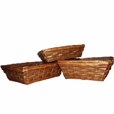 China Sustainable Cheap Sale Of Very Light And Sturdy Handwoven Plastic Storage Baskets for sale