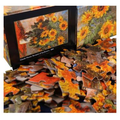 China Cartoon Toy Factory Low Price Educational 500/1000 Piece Sunflower 3D Model Custom Jigsaw Puzzles 100 Pieces For Adult for sale