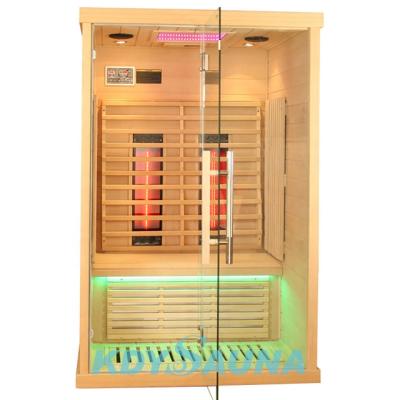 China Computer control panel 2 person sauna cabin, far infrared sauna room, hemlock sauna house for sale