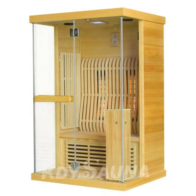 China Home Indoor Infrared Sauna Room 2 Person Computer Control Panel Far Infrared Sauna Room for sale