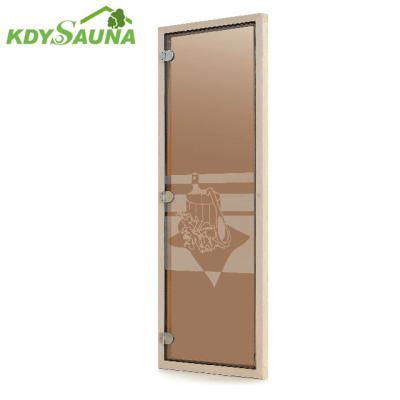 China Traditional Sauna Room 6mm Thickness Sauna Glass Door for sale