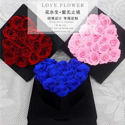 China Natural Touch Artificial Flowers Preserved Natural Flower Preserved Flower Roses Gift Box for sale