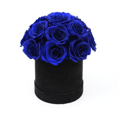 China Wholesale Perpetual Flower Preserved Roses Eternal Flower Fresh Natural Round Box Preserved Flowers In Round Box for sale