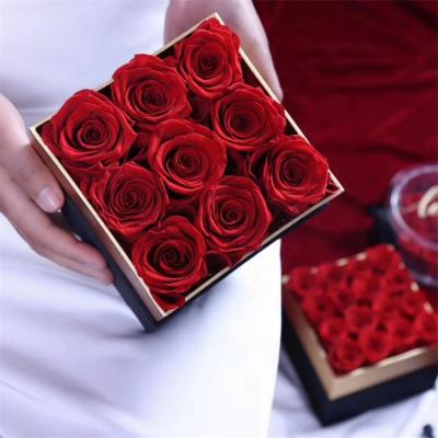 China Wholesale Natural Touch Roses Preserved Long Lasting Place Everlasting Flower Preserved Rose In Box for sale