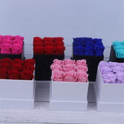 China 2021 New Preserved Flowers Rose Everlasting Rose For Preserved Eternal Rose In Square Box 01 of design 9 for sale