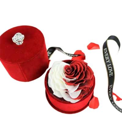 China Gift ; high quality red heart Rose Everlasting Rose Preserved Flower Rose In Surprise Gift Box for sale