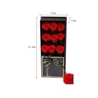 China Wholesale Natural Touch Beauty Eternal Flower Exquisite Lasting Red Everlasting Flower Preserved Roses In Gift Box for sale