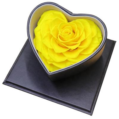 China Perpetal Flower Eternal Roses Preserved Flowers Heart Shape Flower Box Valentine's Day Christmas Birthday Gift Factory Wholesale for sale