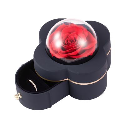 China Clover Rose Jewelry Gift Box Jewelry from Rose Gift Sets Immortal Flower flower preserved by composite material for sale