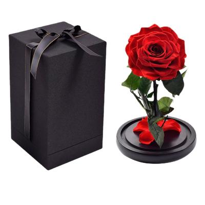 China Wholesale Eternal Long Lasting Fresh Immortal Preserved Rose Flowers Preserved Forever Rose In Glass Dome for sale