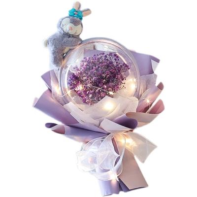 China Bouquet Gypsophila Lights Dried Bobo Ball Flower Bouquet Ornaments Preserved Flower Bouquet for sale