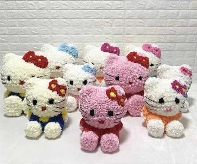 China Home Decorations.Gifts Foam Rose Bear Teddy Bear Artificial Hello Kitty Kitty for Valentine's Day Gift Optional 35cm and 45cm Sea Soap Bear Soap Flower for sale