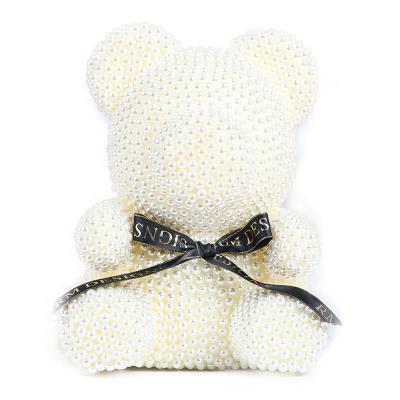 China Foam Particle Bead Bear 25cm Teddy Bear Rose Bear Christmas Decoration Gift Sets for sale