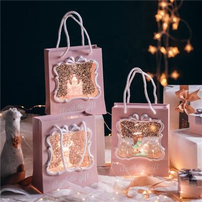 China Chinese Style Confession Rabbit Tote Bag Christmas Valentine's Day Gift Ornaments Led Lamp Crystal Ball Music Box Music Box for sale