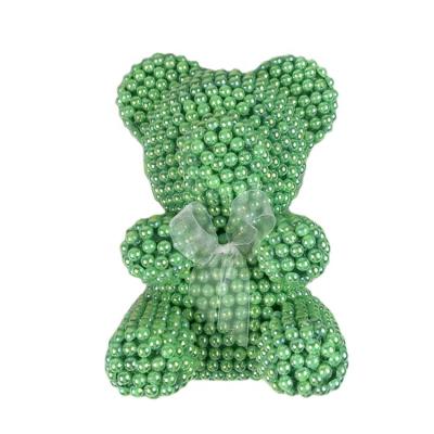 China Valentine's Day Gift 22cm Diamond Bear Simulation Foam Rose Acrylic Bear Drill Border Explosions Diamond Bear for sale