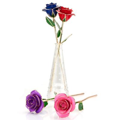 China Decoration For Wedding And All Occasion Preserved Rose Gold Flower Rose 01 Decoration With Stem Wholesale Natural True For Wedding And All Occasion 32*9.5*8cm*24k for sale