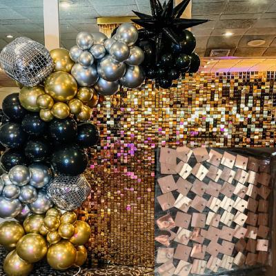 China Wedding Party Supplies Sequin Wall Backdrop Stand Wedding Arch Backdrop Shimmer Wall Sequins for sale