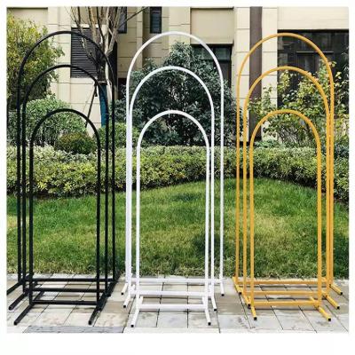 China Metal 3pcs Birthday Party Supplier Wedding Road Guide Arched Arch Stand Metal Frame Road Guide for sale