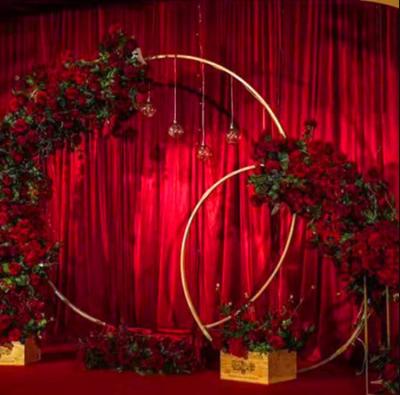 China Party Supplies Metal Circle Folding Arch Wedding Outdoor Stents Flower Stand Garden Arch Garden Arch for sale