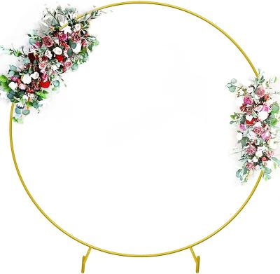 China Party Supplies Metal Circle Folding Arch Wedding Outdoor Stents Flower Stand Garden Arch Garden Arch for sale