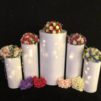 China Metal Wedding Party Supplies Table Dessert Cake Stand Birthday Decoration Metal Display Cylinder Pedestal for sale