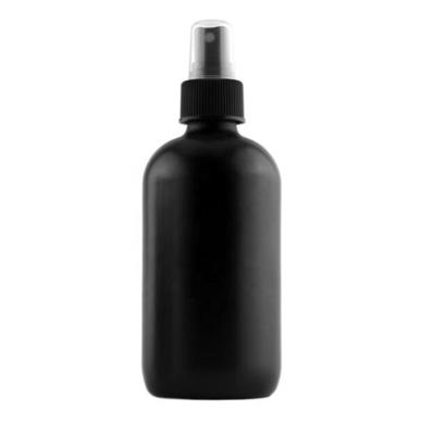 China 500ml Matte Black Glass Mist Sprayer Boston Cosmetic Bottle for sale