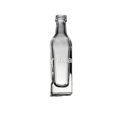 China 50ml Beverage Square Liquor / Alcohol / Spirit Glass Bottle for sale