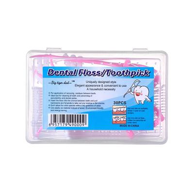 China Clean Interdental Area Effectively 30 Pack Dental Floss Box For Clean And Sanitary Dental Home Eco-Friendly Floss Accept OEM for sale