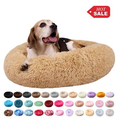 China Waterproof 2022 Original Cat Cushion Pet Beds Cuddler Warm Round Donut Cat and Dog Bed Soothing Luxury Pet Bed for sale