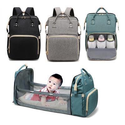 China Other Diaper Bag With Crib Diaper Bag Portable Backpack With Changing Station Include Pocket Insulated Foldable Waterproof Bag for sale