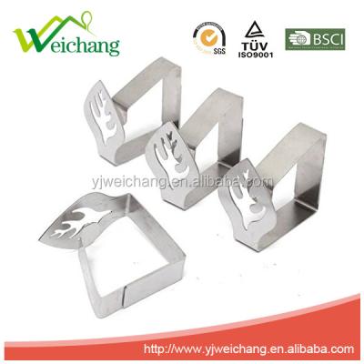 China WCTS03M 4pcs Metal Sheet Stainless Steel Tablecloth Clips Table Cover Stand Party Picnic Slings for sale