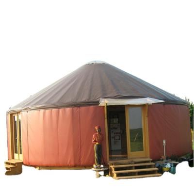 China Diagonal Bracing Type modern European style wood yurt four season tent for sale