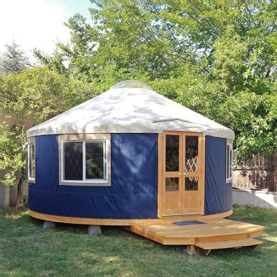 China Water Proof Jinyuanli Model C wood Ger Winter Mongolia Yurt Trade With Track for sale