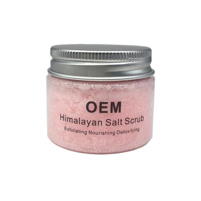 China Exfoliator OEM Private Label Organic Natural Moisturizing Salt Whitening Himalayan Body Scrub for sale