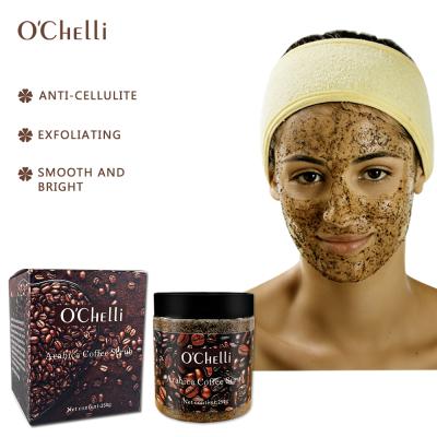 China Exfoliator Private Label Face Coffee Natural Organic Whitening Body And Body Skin Care Scrub for sale