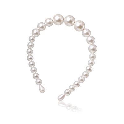 China 2019 New Style Pearl Headband Waist Exquisite Fairy Super Exquisite Pearl Ladies Sweet Wild Headband for sale