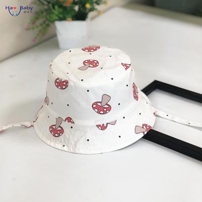 China breathable & Hao Baby Basin Hats Double Waterproof Cotton Flat Top Hats for Boys and Girls Spring Sun Hats for sale